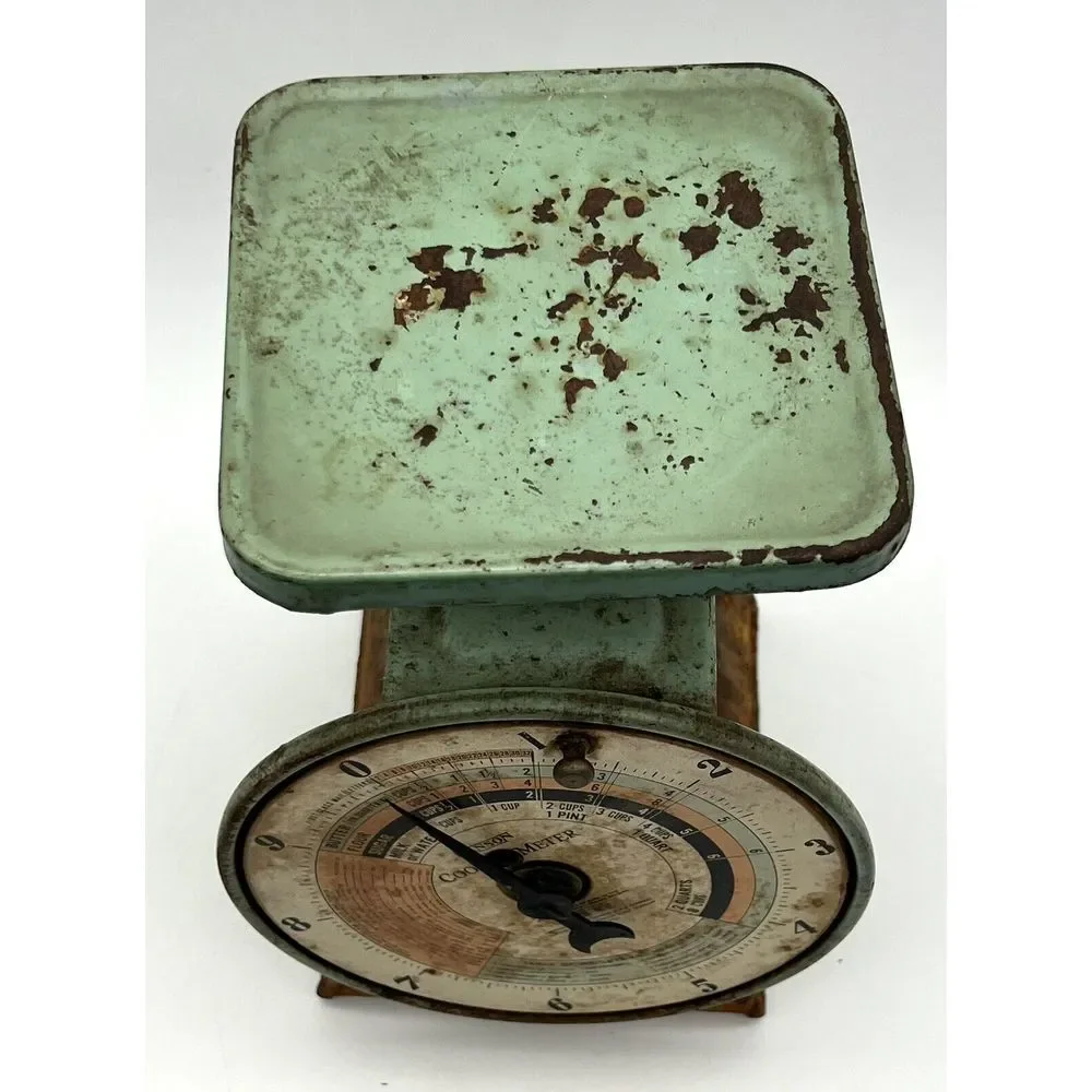 Antique 1930s Hanson Cook-O-Meter Kitchen‎ Scale 10 Pounds